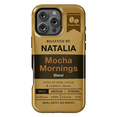 Personalized Morning Fuel Coffee Bean Bag iPhone Case
